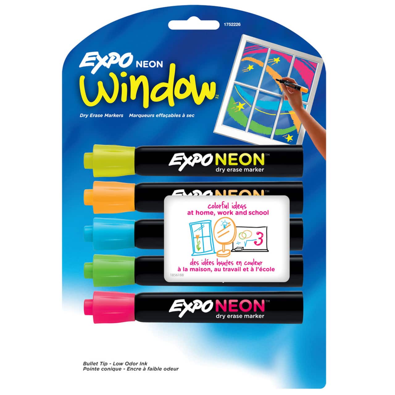 Expo Neon&#x2122; Dry-Erase Bullet Tip Window Markers